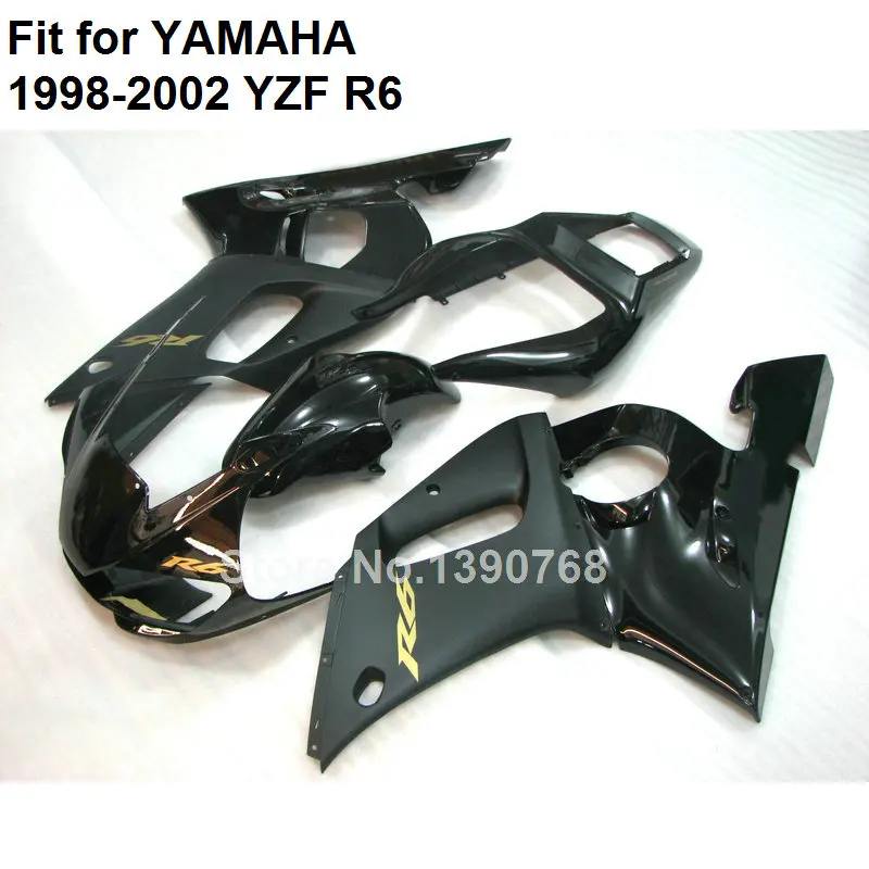 

Compression moldingbodywork fairings for Yamaha YZF R6 1998 1999 2000 2001 2002 black fairing kit R6 98 99 00 01 02 HZ09