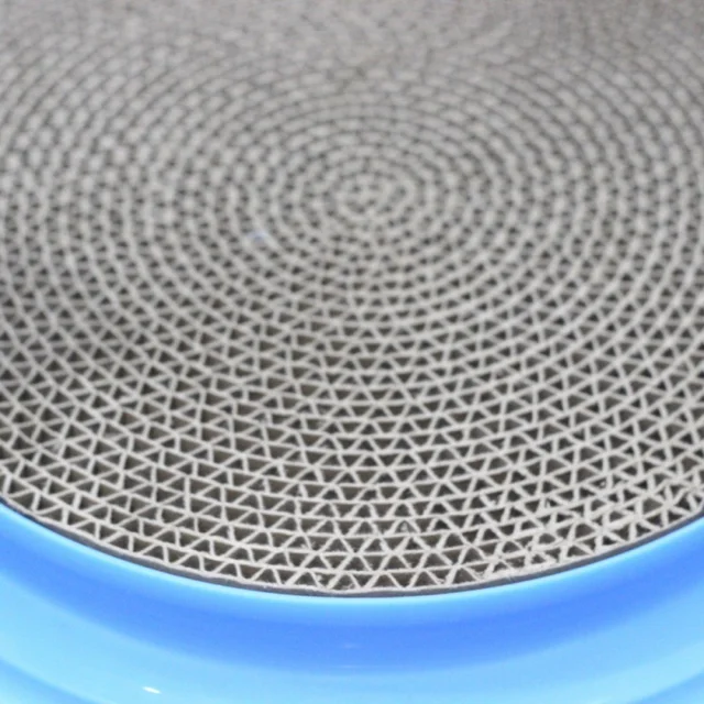 Round Plastic Toys For Cats Corrugated scratch board Toy For Cat Pink & Blue Durable Keep The Cat Ready Cats Toys