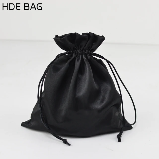 Black Satin Bag Packaging Jewelry Makeup Gift Wedding Party Storage Black Satin Bag Packaging Jewelry Makeup Gift Wedding Party Storage