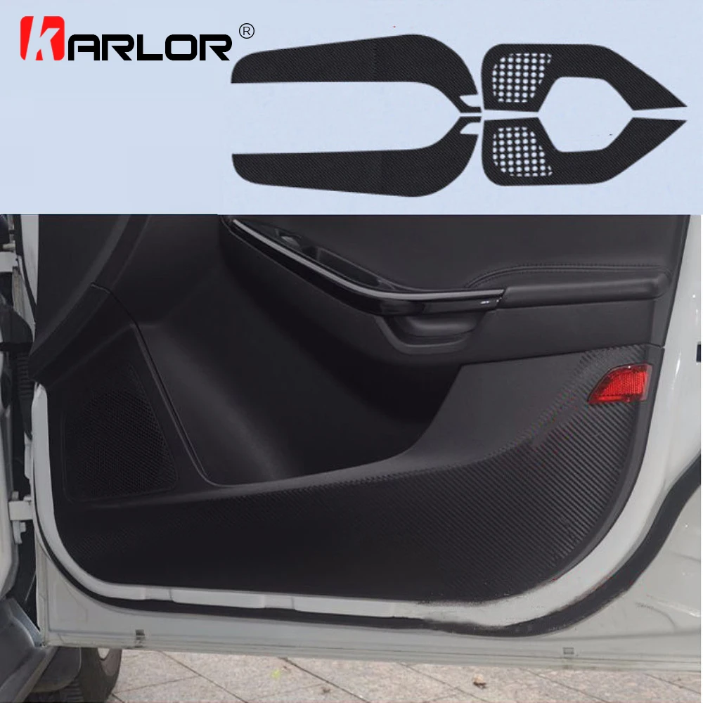 

4PCS/Set Anti-kick Car Door Film Interior Protection Door Film Carbon Fiber Sticker For Ford Focus 15-17 Edge Kuga Mondeo Escort