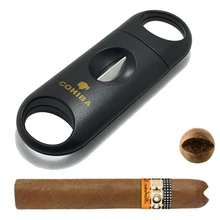 COHIBA металлический V образный нож пластиковый сигарный резак ножницы V-Cut Clipper порт Куба сигары резак аксессуары для сигар