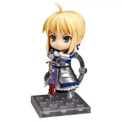 Симпатичные 4 "Nendoroid 121 # Судьба Ночь Сабер Уход за кожей лица Изменяемая подвижной ПВХ фигурку Модель Коллекция игрушек 10 см kt427