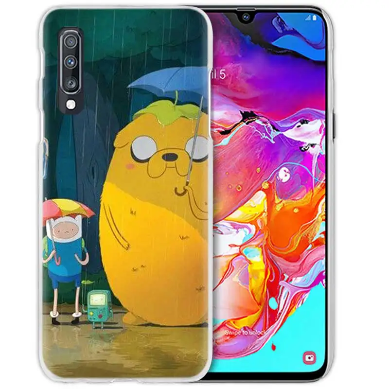 Аниме чехол для samsung Galaxy A50 A70 A20e A40 A30 A20 A10 A8 A6 плюс A9 A7 жесткий прозрачный поликарбонатный чехол для телефона чехол из мультфильма «время приключений» - Цвет: 04