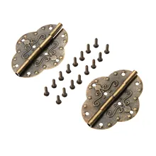 2Pcs 69x53mm Antique Bronze Cabinet Hinges for Jewelry Wooden Box Door Drawer Decorative Vintage Iron Hinge Furniture Fittings 2pcs naierdi antique bronze hinges cabinet door drawer decorative mini hinge for jewelry storage wooden box furniture hardware