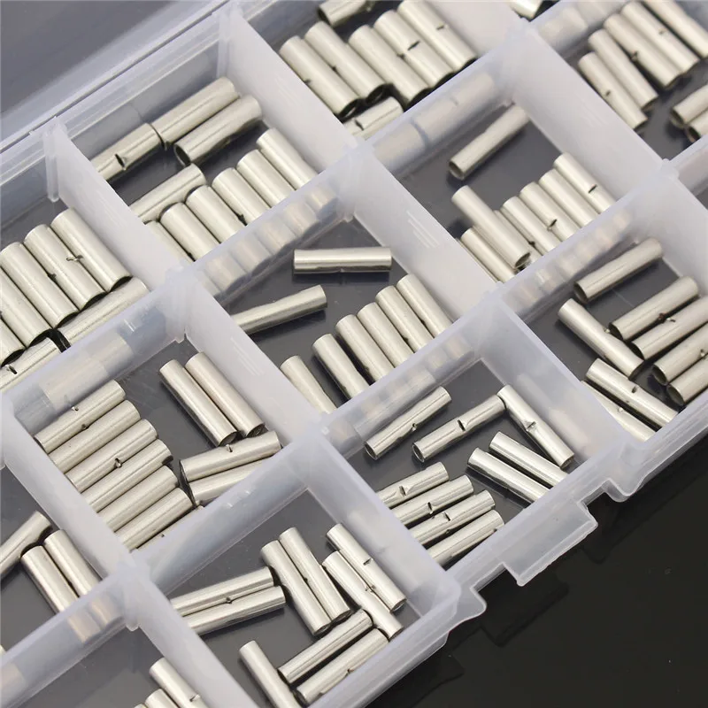 

150Pcs Uninsulated Car Wire Butt Connectors 22-18 16-14 12-10 AWG Gauge Terminal Copper Electronics Stocks