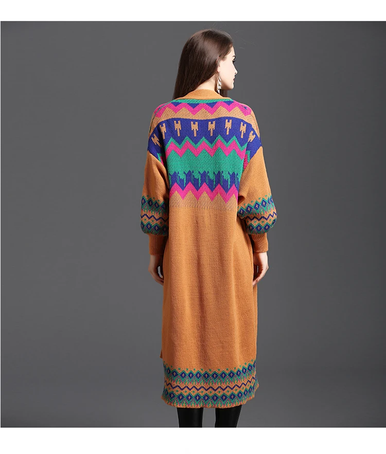 Осенний свитер пункт Трикотаж женский длинный стиль Кардиган Женская одежда ветровка осень и зима шаль