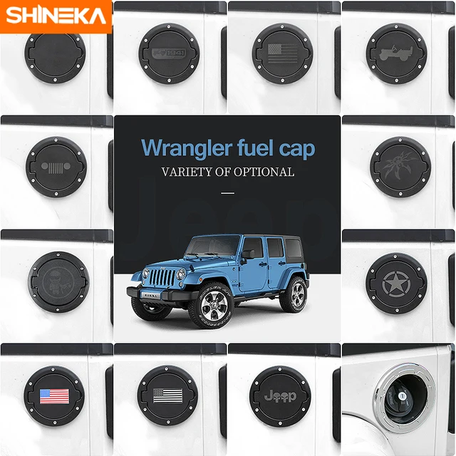 Shineka Fuel Tank Cover Gas Door With Ring Oil Cap Fit Shineka Fuel Tank Cover Gas Door With Ring Oil Cap Fit For 2 4 Doors Jeep Wrangler Jk