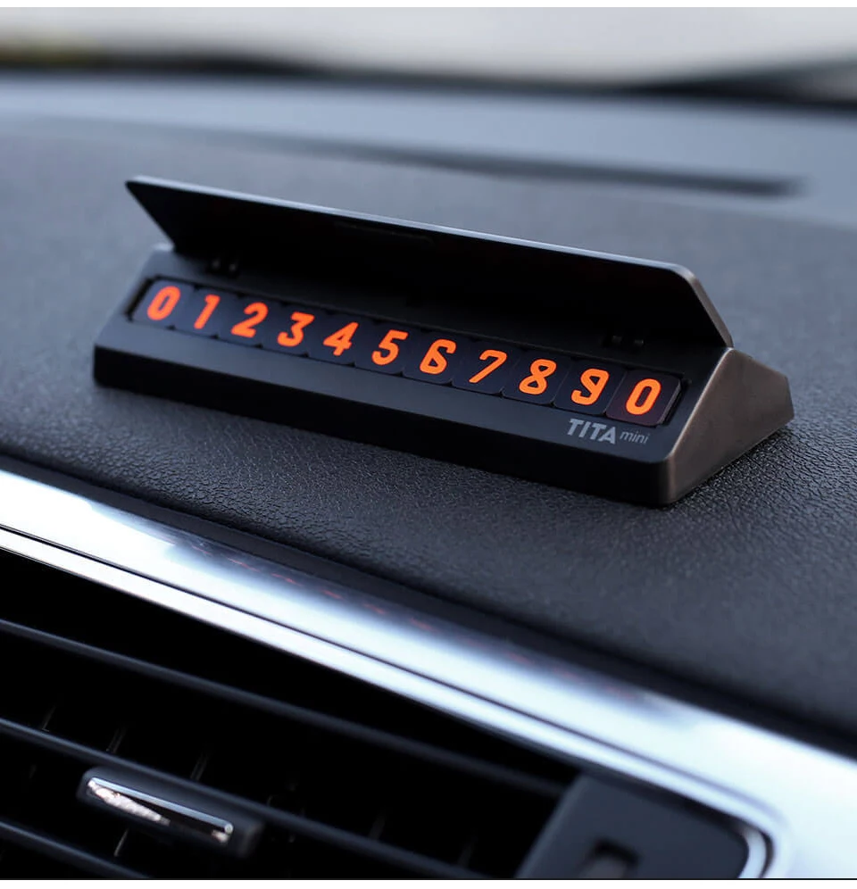 NEW Xiaomi Mija TITA Mini Stop Sign Car Parking Card Stop Sign For Car Move Phone Number Card Creative Stereo Reverse Invisible (2)