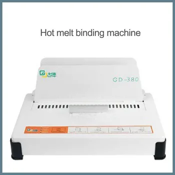 

Free Shipping!Hot melt binding machine GD380 contract documents A4 book envelope automatic glue bookbinding machine 100w