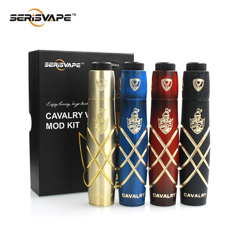 Free Shipping  Original Serisvape Cavalry V2 Vape Kit with Mechanical Mod RDA Atomizer Fit 18650 Battery Upgrade V