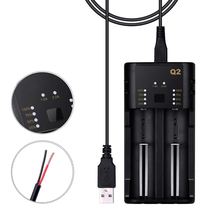 Thbelieve AAAAA Battery Charger 1865026650 Chargers 5V 2A USB LED Smart Batery Charging Li ion Batery Chargador 1.2V NicdNihm (2)