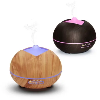 

Wood Grain 300ml Aroma Diffuser Ultrasonic Cool Mist Humidifier For Bedroom Home Office Waterless Auto Shut-Off 7Color LED Light