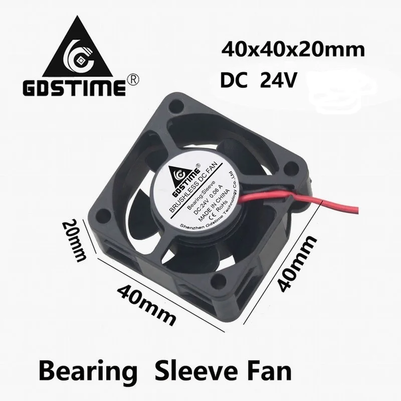 

Gdstime 10 Pieces DC 24V 40mm x 20mm Plastic Brushless Inverter Power Cooling Fan 4cm 40x40x20mm 4020