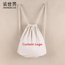 36 см* 42 см, женский рюкзак с принтом логотипа, дорожная мягкая сумка для покупок, Хлопковая Сумка на шнурке, школьная сумка,, BP032