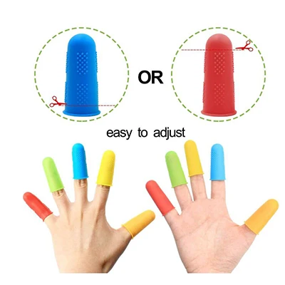5pcs/set Silicone Protector Glue Gun Finger Caps With Particle Non-slip Anti-scalding Insulation Fingers Cover | Дом и сад