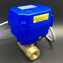 24VDC 2/3/5 проводной контроль 2 способ BSP 1/4 ''латунь Электрический регулирующий клапан CE без утечек вкл/выкл 3Sec DN8 моторизованный шаровой клапан
