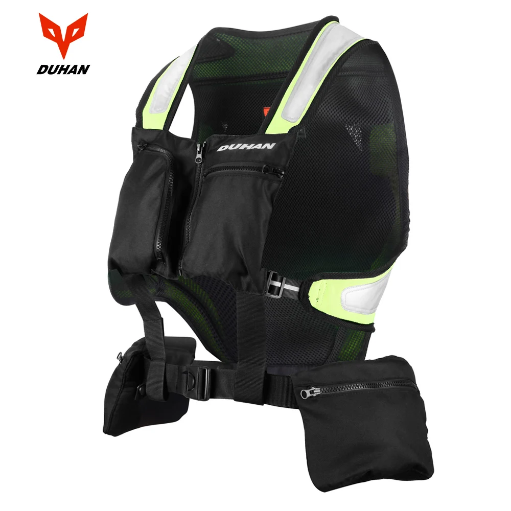

New DUHAN Motorcycle Reflective Jacket Safety Warning Motorcycle Jacket Protective Back Protection Chaqueta Reflectante