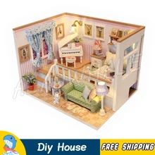 Миниатюрный Кукольный дом романтическая Милая креативная комната DIY кукольный домик с мебели игрушки для подростков фигурка строительные Подарки Наборы