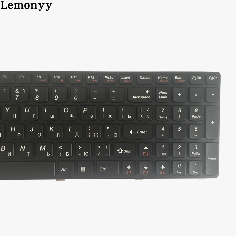 Русская новая клавиатура для LENOVO G580 Z580A G585 Z585 G590 RU черная рамка Клавиатура для ноутбука