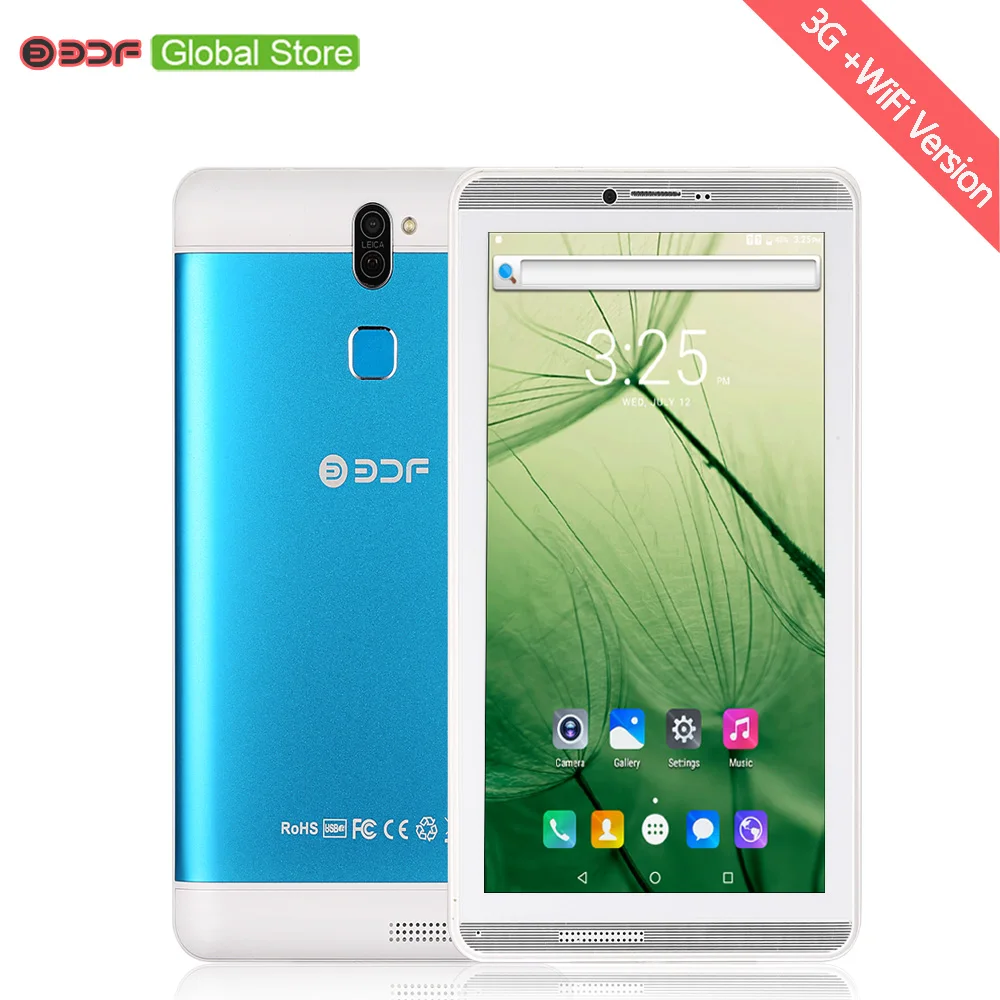 

2018 BDF 7 Inch Screen Android 6.0 Phone Call Sim Card Tablet Pc 1GB RAM +16GB ROM Quad Core FM WiFi Bluetooth Metal aluminum
