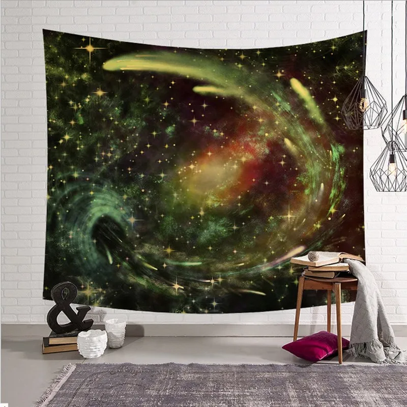 3d Galaxy гобелен, Космический настенный гобелен для украшения стен, тканевый гобелен, подвесные настенные гобелены 100x150/130*150/150*230 см - Цвет: Темно-серый