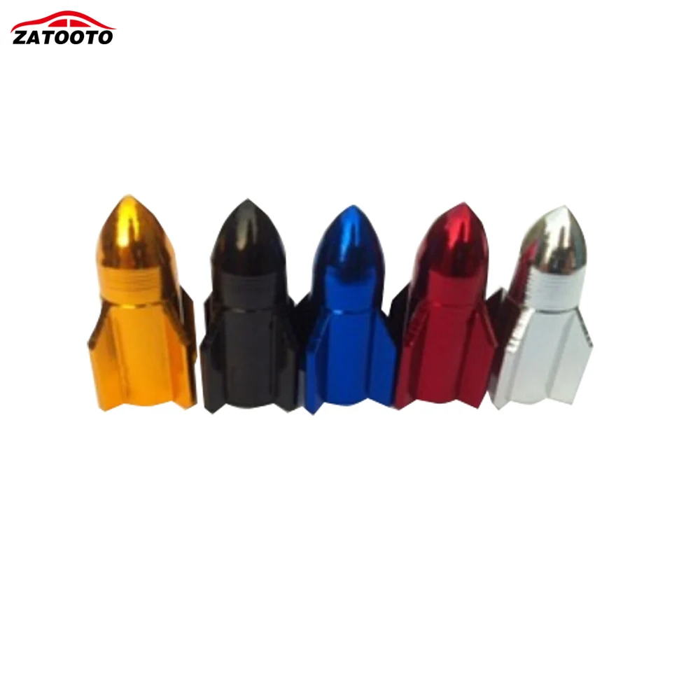 ZATOOTO  (100 pieces /lot ) Wholesale New Aluminum Bicycle Road Mountain Bike Rocket-like Valve Mouth Cover Dust Cap