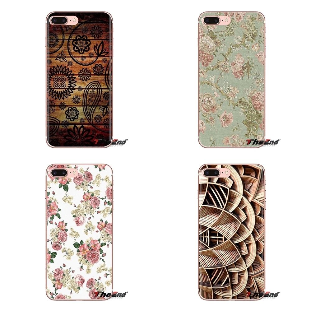 

For Xiaomi Mi3 Samsung A10 A30 A40 A50 A60 A70 Galaxy S2 Note 2 Grand Core Prime Transparent TPU Housing Wood Mandala Flower Art