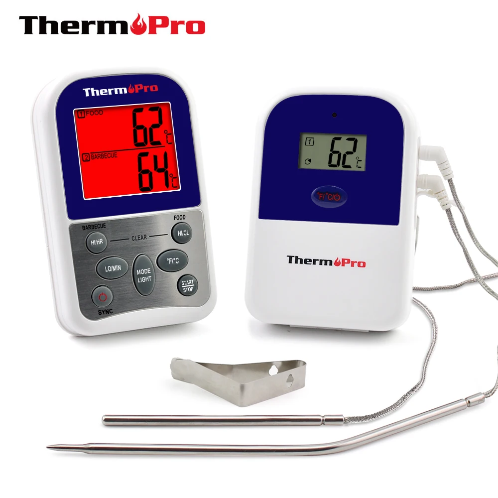 Thermopro Tp17 Dual Probes Digital Outdoor Meat Thermometer Cooking Bbq  Oven Thermometer With Big Lcd Screen For Kitchen - Household Thermometers -  AliExpress