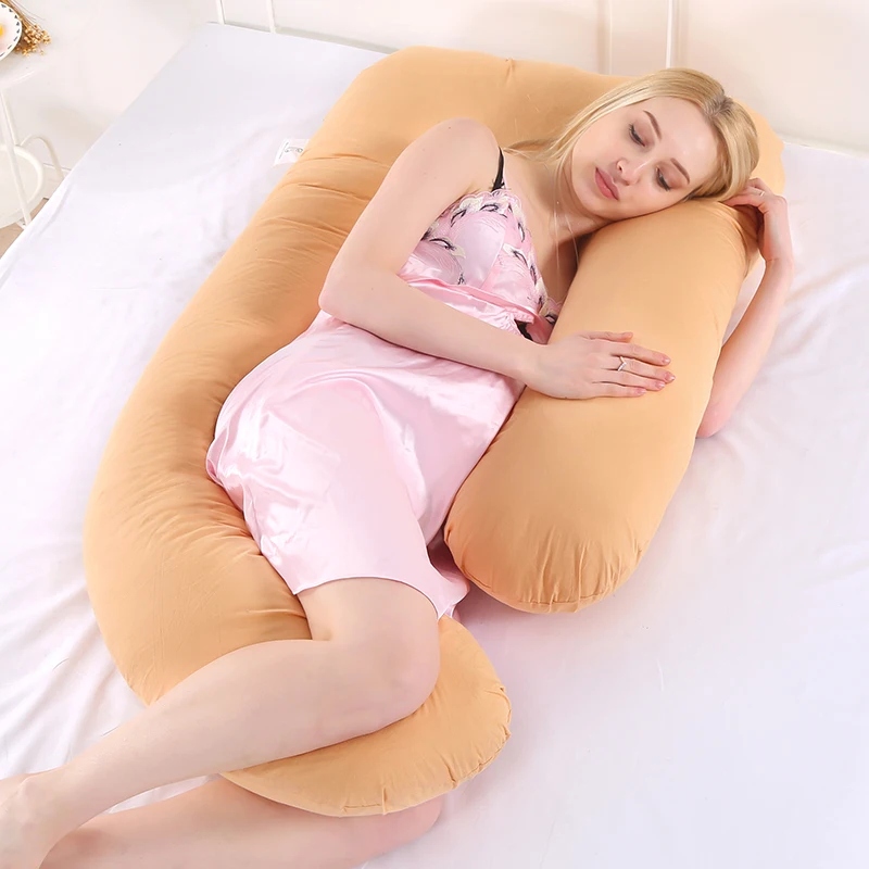 J Тип Мультифункциональный беременный Женская Подушка спящий на боку хлопок Съемный и моющийся u-тип nap Подушка