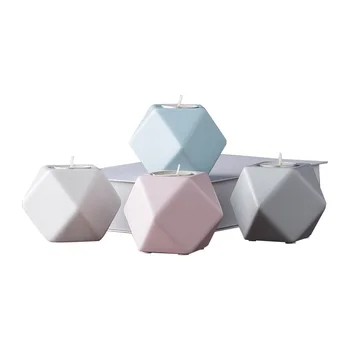 

White Ceramic Tealight Candle Holders Candlestick Tabletop Decorative Holder Home Wedding Accessories Decoration 50XX009