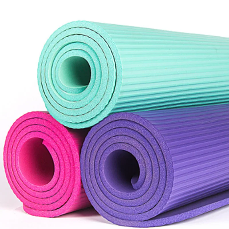 

10mm NBR Thickened Non-slip Yoga Mats Tear Resistant NBR Fitness Mats Exercise Sports Gym Pilates Pads With Yoga Mat
