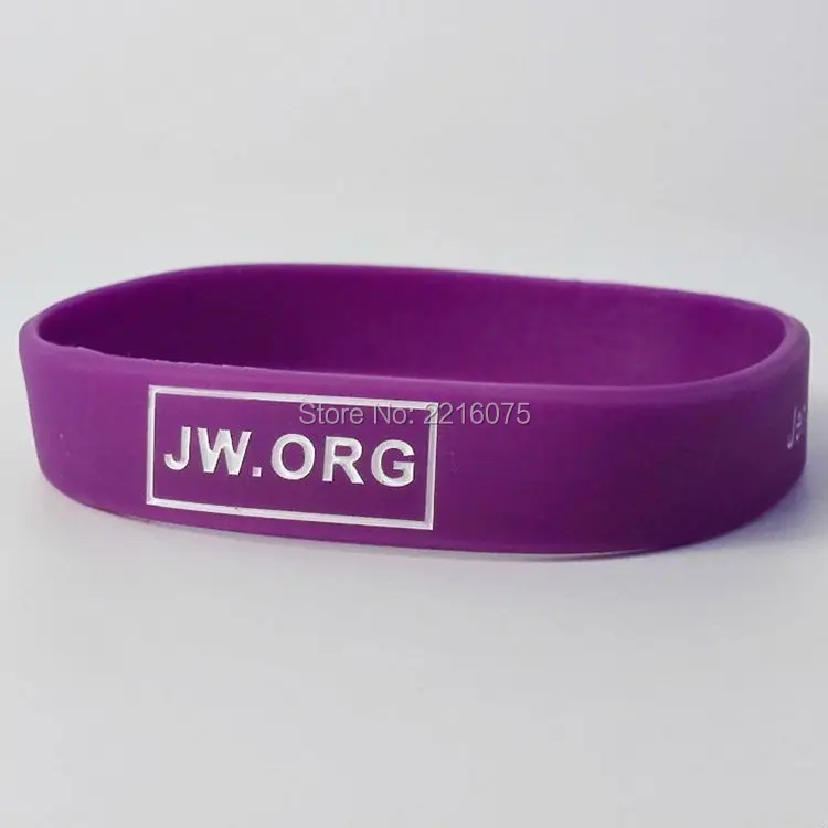 JW.org No Blood Medical Alert Flexible Silicone Wristband purple