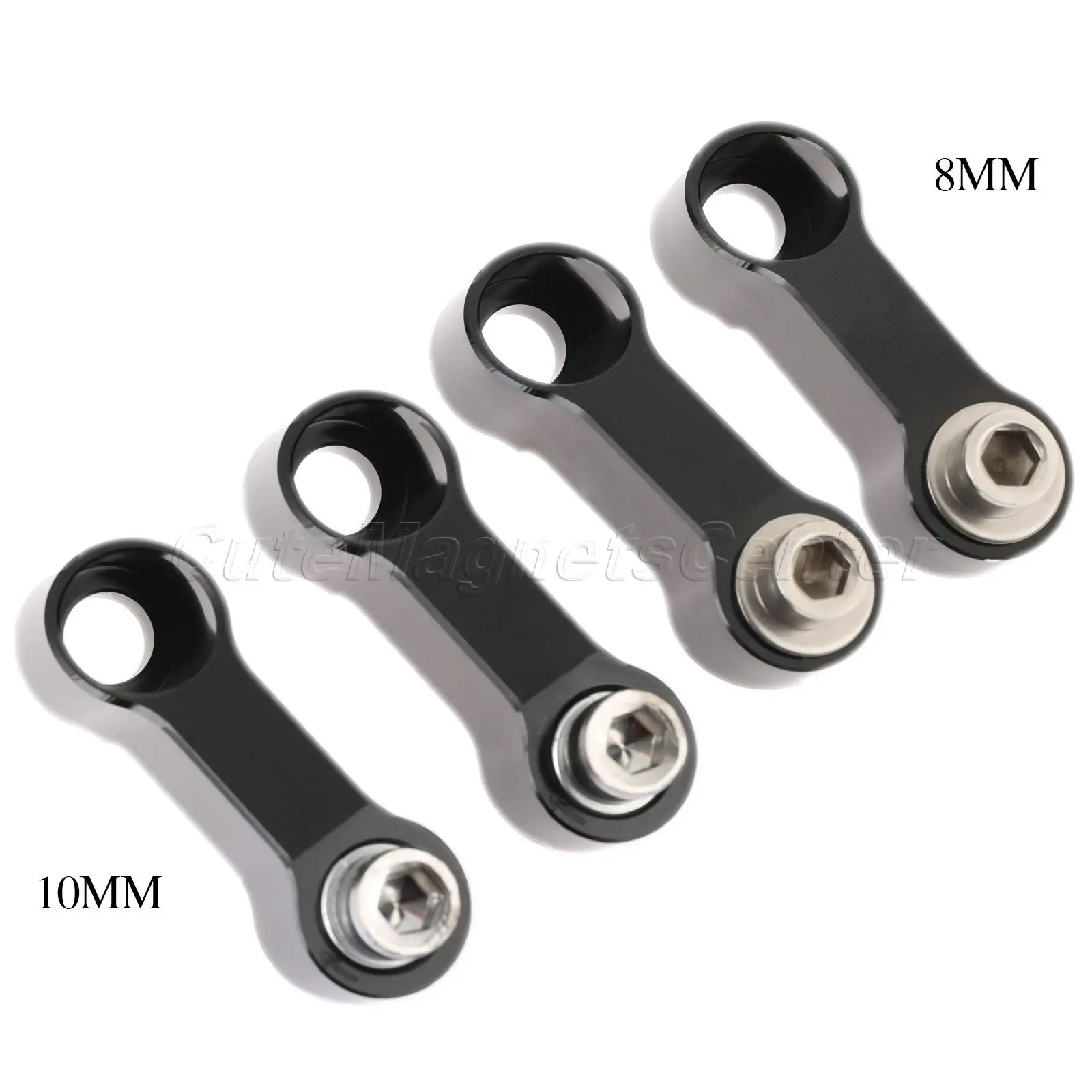 Mtsooning CNC Aluminum M10/M8 / 10mm /8mm Motorcycle Mirror Extender