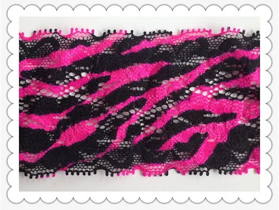 

6cm New arrival zebra Fashion Elastic printing Lace,beautiful printing stretch lace trimming,XERY1423d
