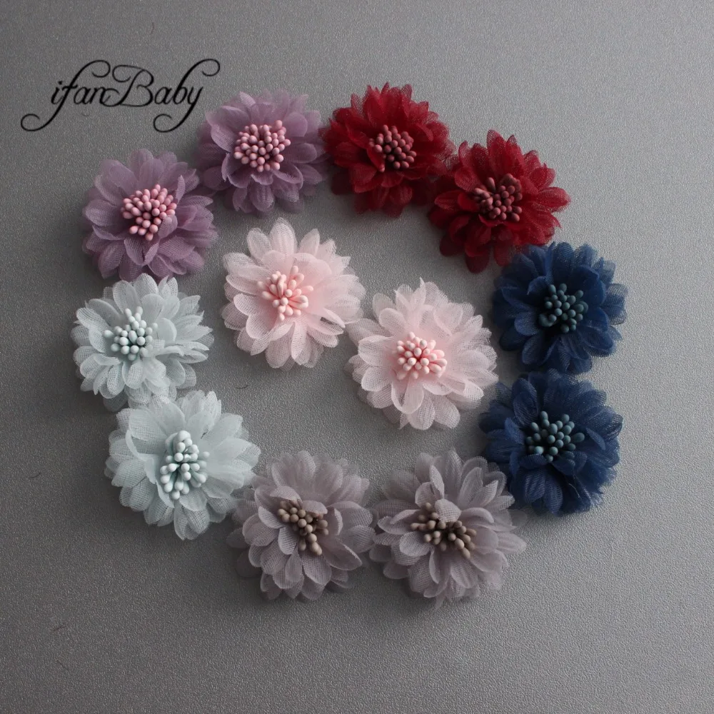 Chic Organza fabric flower 8