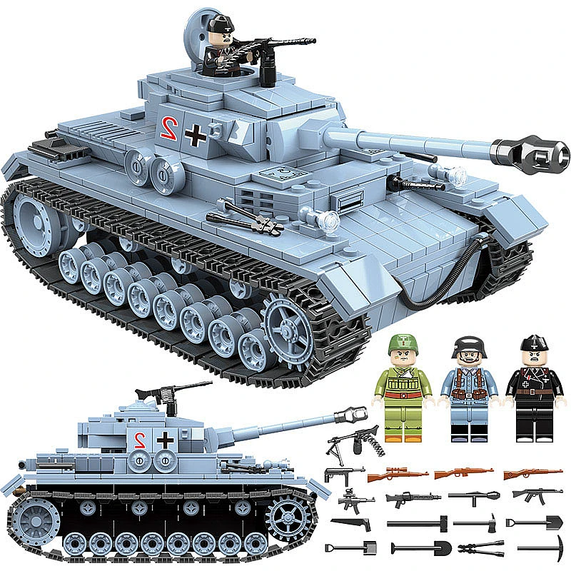 

Technik Military Tank Building Blocks Compatible Legoing Army City WW2 Soldier Police Weapon Bricks Sets Boys Toys For Children