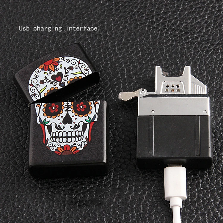 Дуговая плазменная usb-зажигалка для сигарет, курительная Классическая ветрозащитная зажигалка, электронная зажигалка