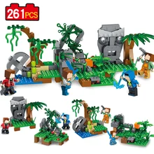 261pcs four in 1 My World Building block Bricks Model Action Figures Toy Compatible With Legoe toys for kids Gift