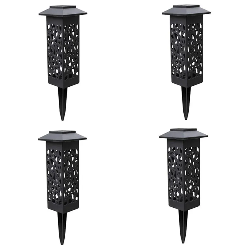 

4PC Ground Lamp Recessed Light Solar LED Path Lighting Landscape Lawn Light Garden Decoration Light #4M31