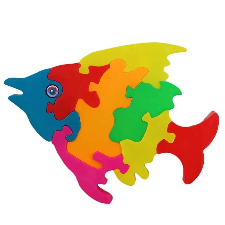 2017 Modern Lovely Fish Blocks Kid Educational Toy Cartoon wholesalein Blocks from Toys