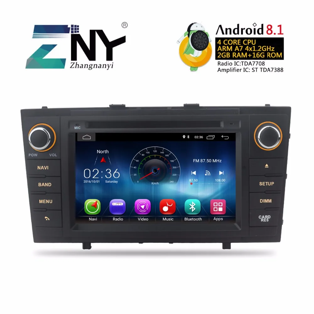 7 "Android 8,1 автомобилей Стерео Авторадио для Toyota Avensis T27 2009 + gps FM RDS 2 Din мультимедиа аудио-видео dvd-плеер подарок Камера