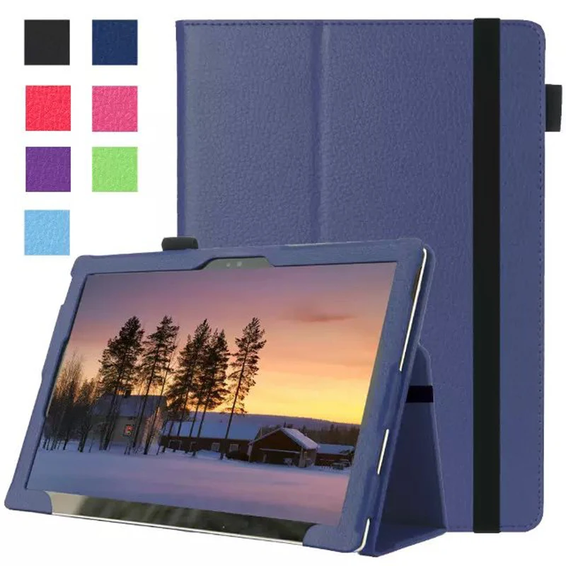 

Ultra Slim Magnetic PU Leather Case for Microsoft Surface Pro 4 12.3" Tablet Protective Back Case Folded Stand Smart Cover