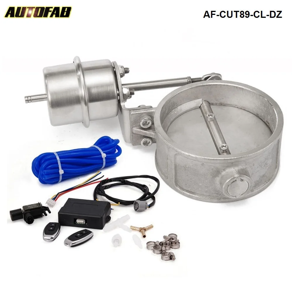 Exhaust Control Valve Set With Vacuum Actuator CUTOUT 89mm Pipe CLOSE