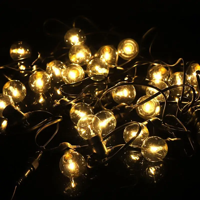 

25LEDs G40 Solar String Lights Fairy String Lamp guirlande led Garden Yard Courtyard Christmas Decorations For Home Outdoor