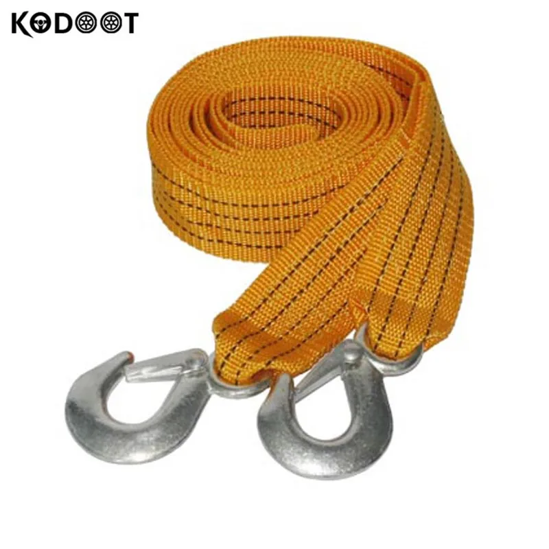 Nylon Recovery Tow Strap Rope Capacity Emergency Heavy Duty Towing