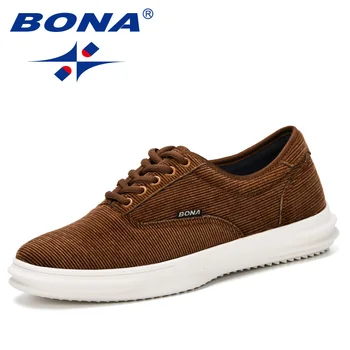 

BONA 2019 Spring & Autumn Men Casual Shoes Men Sneakers Breathable Fashion Slip On Walking Shoes Male Shoes Solid Men Footwear