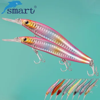 

SMART Minnow Fishing Lure 110mm14.4g Floating2.5m Artificial Bait Senuelos De Pesca Leurre Souple Peche Fishing Tackle Vobler