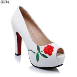 QZYERAI/2019 пикантные женские босоножки в европейском стиле с розами, сандалии в рыбацком стиле, женская обувь, Клубная обувь с металлическим