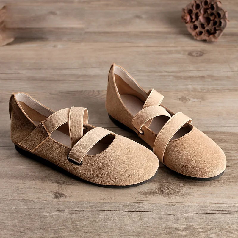 Spring Women Ballet Flats Really Leather Shoes Woman Japan Style Mori