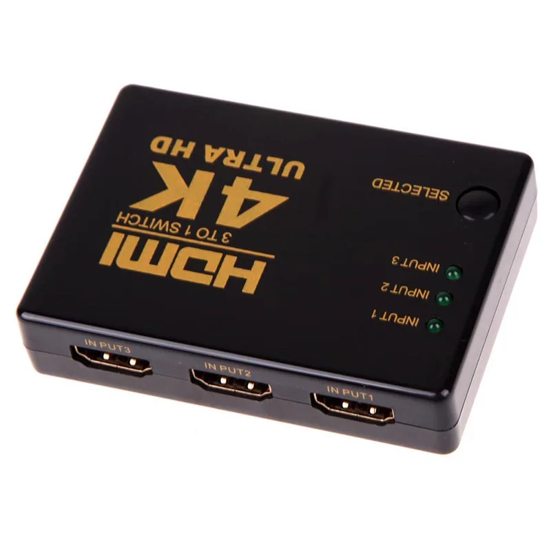 4K* 2K 1080P HDMI видео аудио сигнал сплиттер 3 входа 1 выход переключатель для DVD/PS3/HDTV
